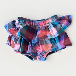 Tea Collection Size 12-18 Months Plaid Ruffle Bloomers Skirt